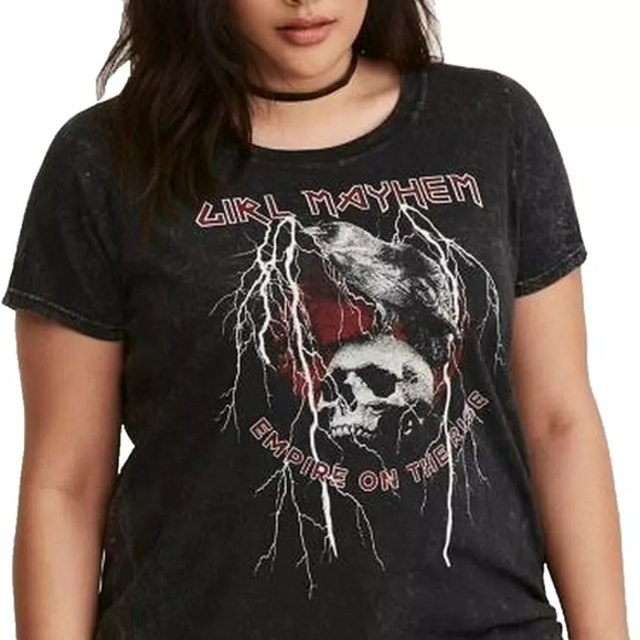 TORRID Girl Mayhem‎ skull super soft tee shirt plus size 2 2X - Picture 1 of 11